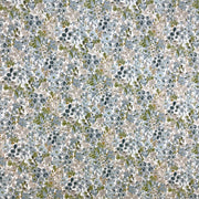 Patterned fabric with a mix of blue, green, and beige colors.