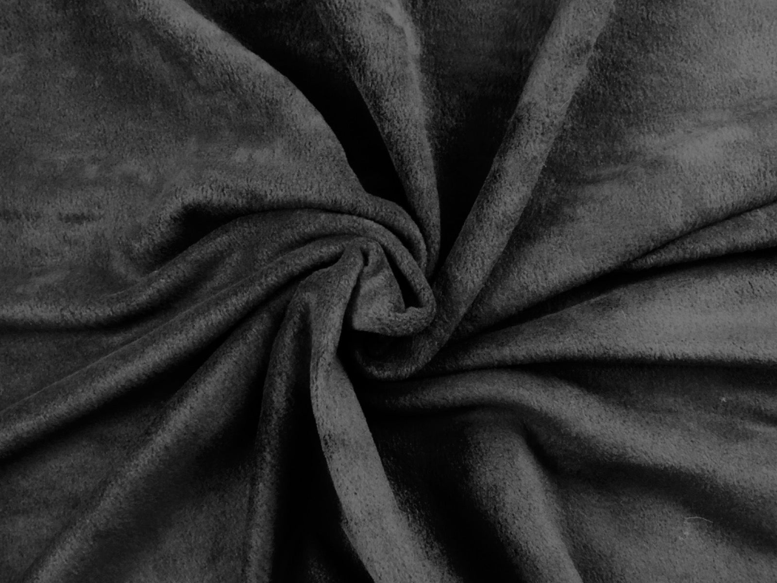 Black Polar Fleece Fabric ES012