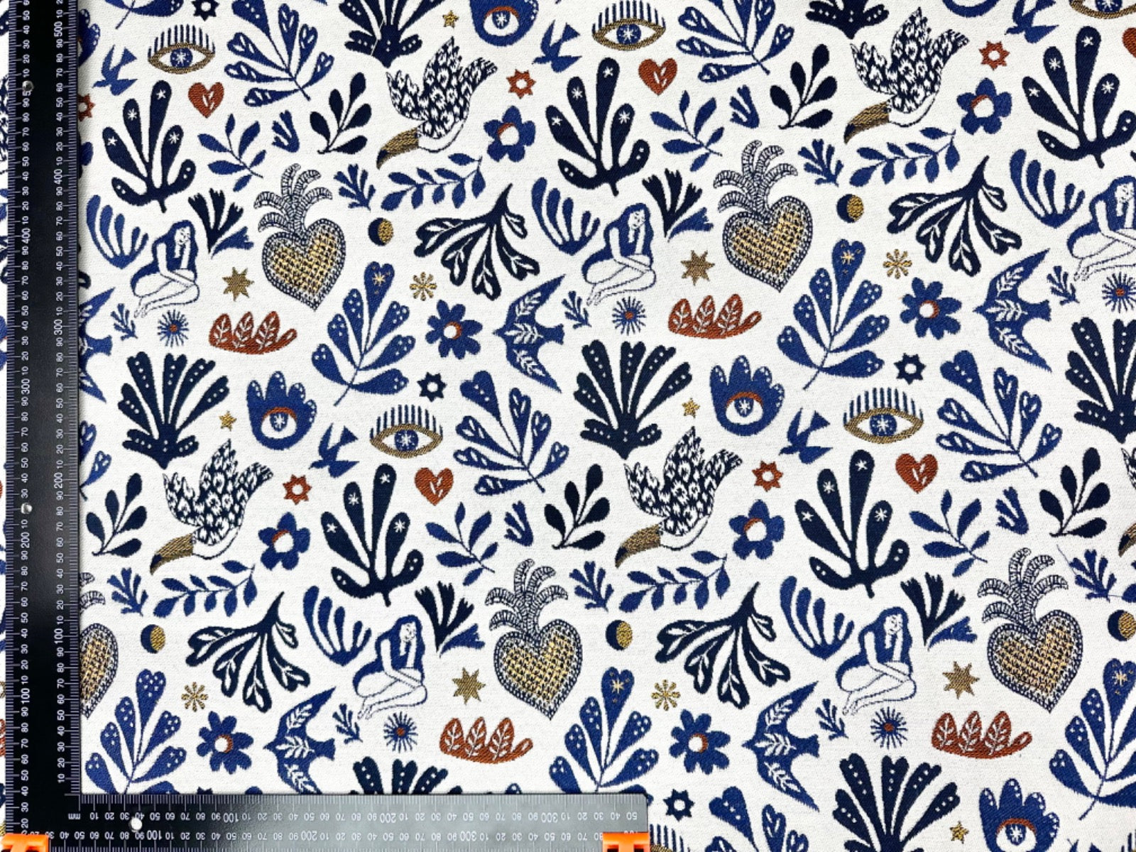 H332 Matisse Folk Tapestry Indigo