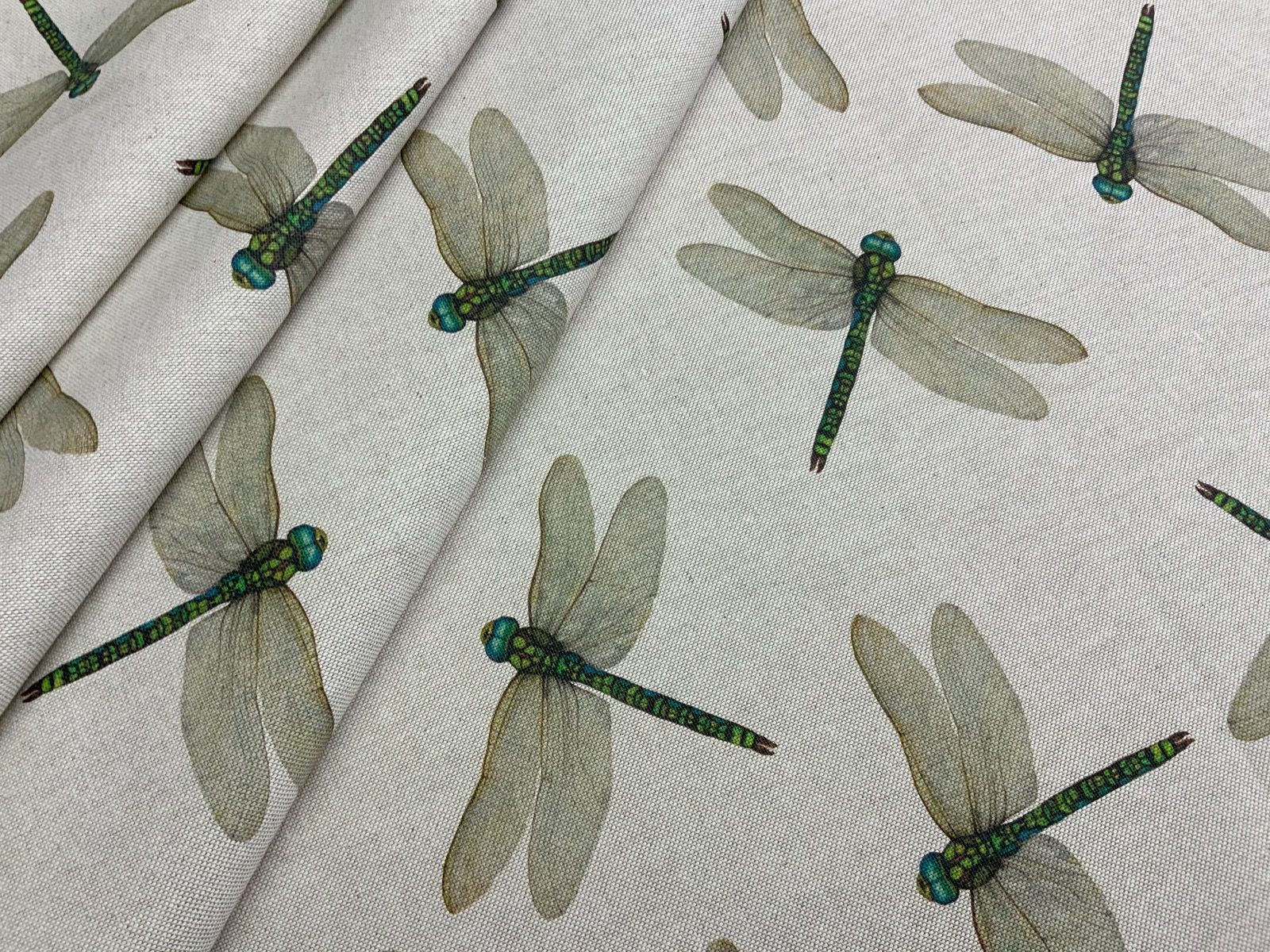 S278 Dragonfly Linen Oilcloth