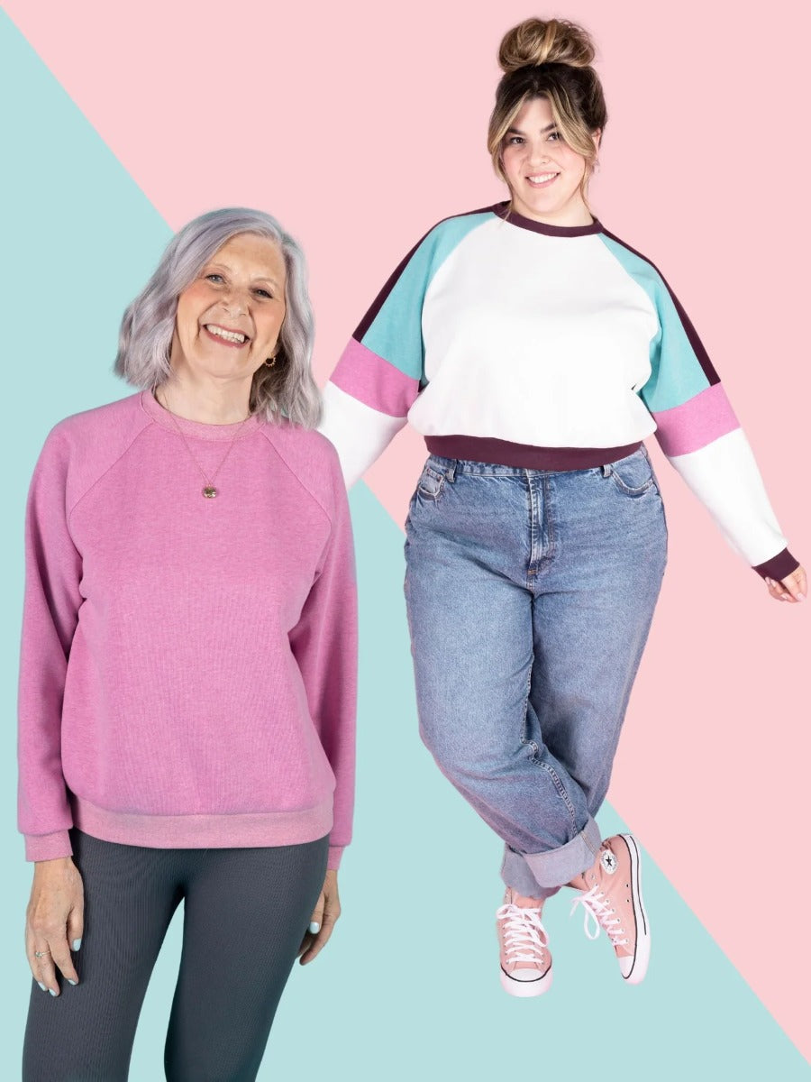 Tilly And The Buttons Drew Raglan Sweatshirt