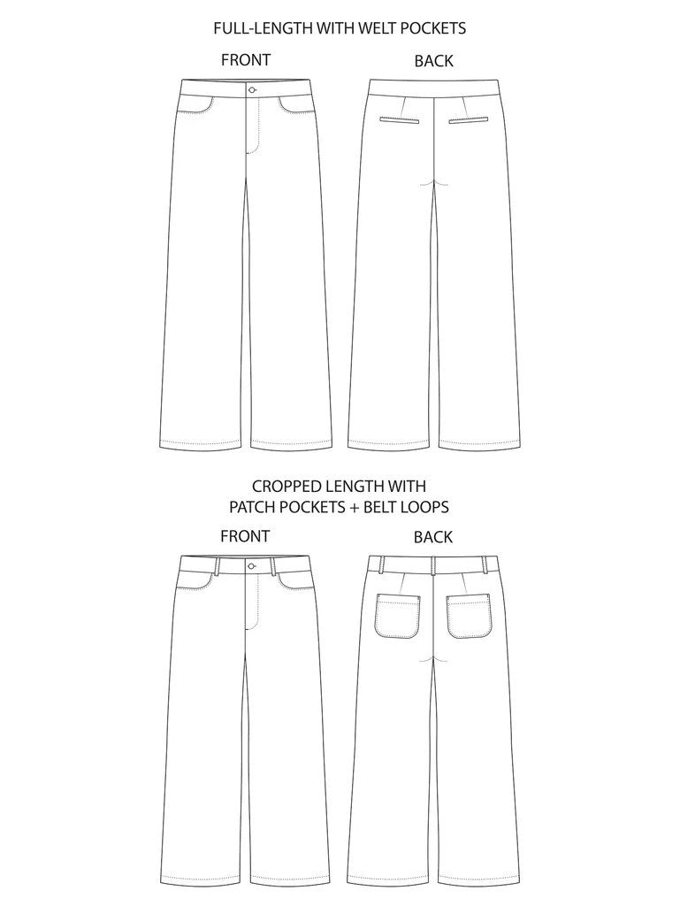 Tilly And The Buttons Thea Wide Leg Trousers