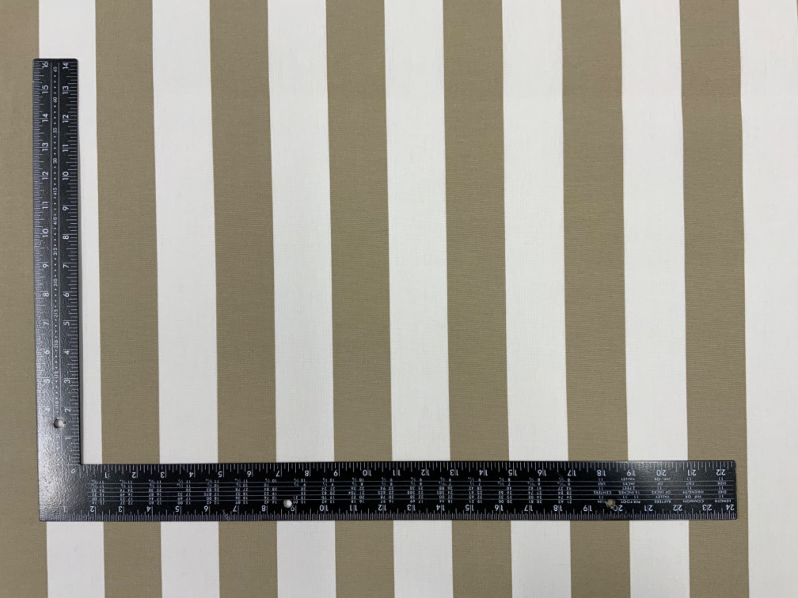 T538 Outdoor Indoor Water Repellent Bold Stripe Taupe