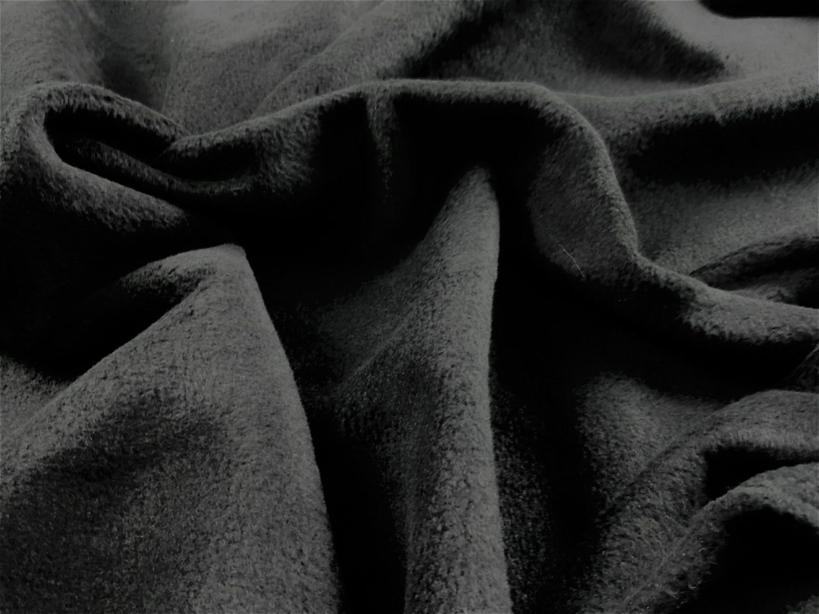 Black Polar Fleece Fabric ES012