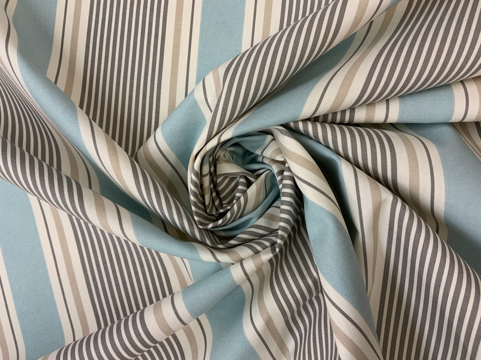 Clarke and Clarke Sail Stripe Mineral