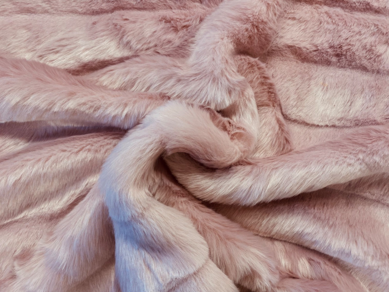 Tex Ex 2684 Luxury Stripe Blush Faux Fur