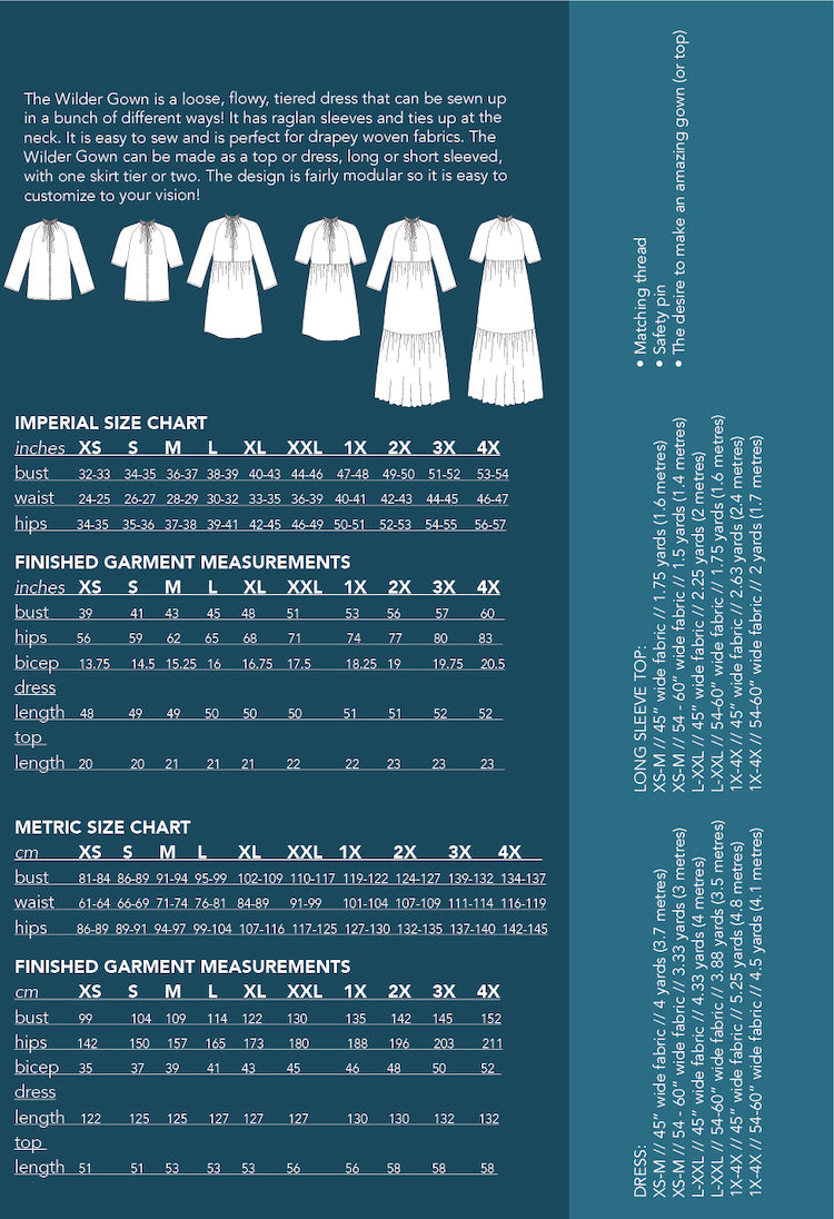 Friday Pattern Company The Wilder Gown Sewing Pattern