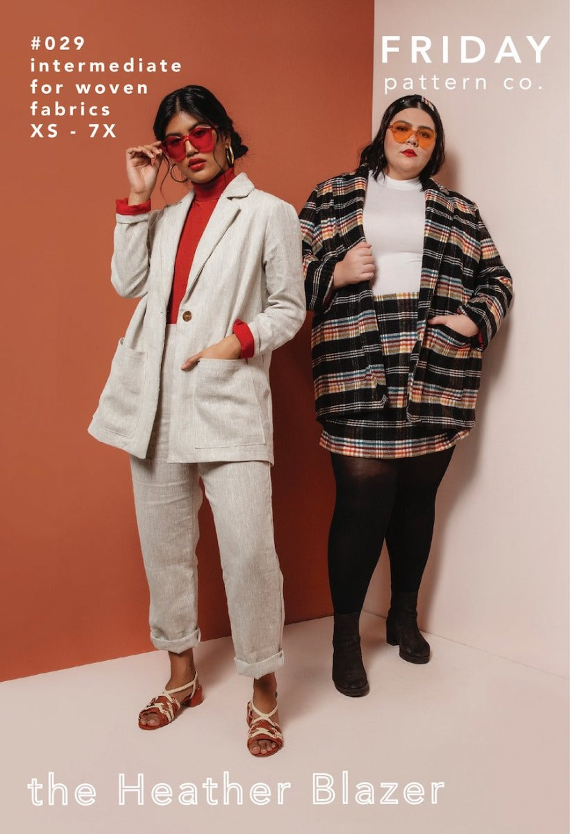 Friday Pattern Company The Heather Blazer Sewing Pattern
