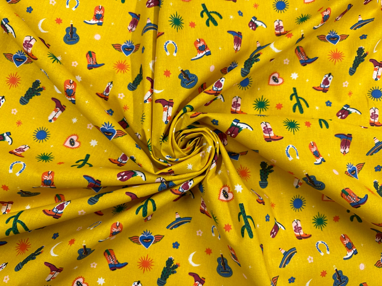 H328 Mexican Cowboy Mustard | Textile Express | Buy Fabric Online