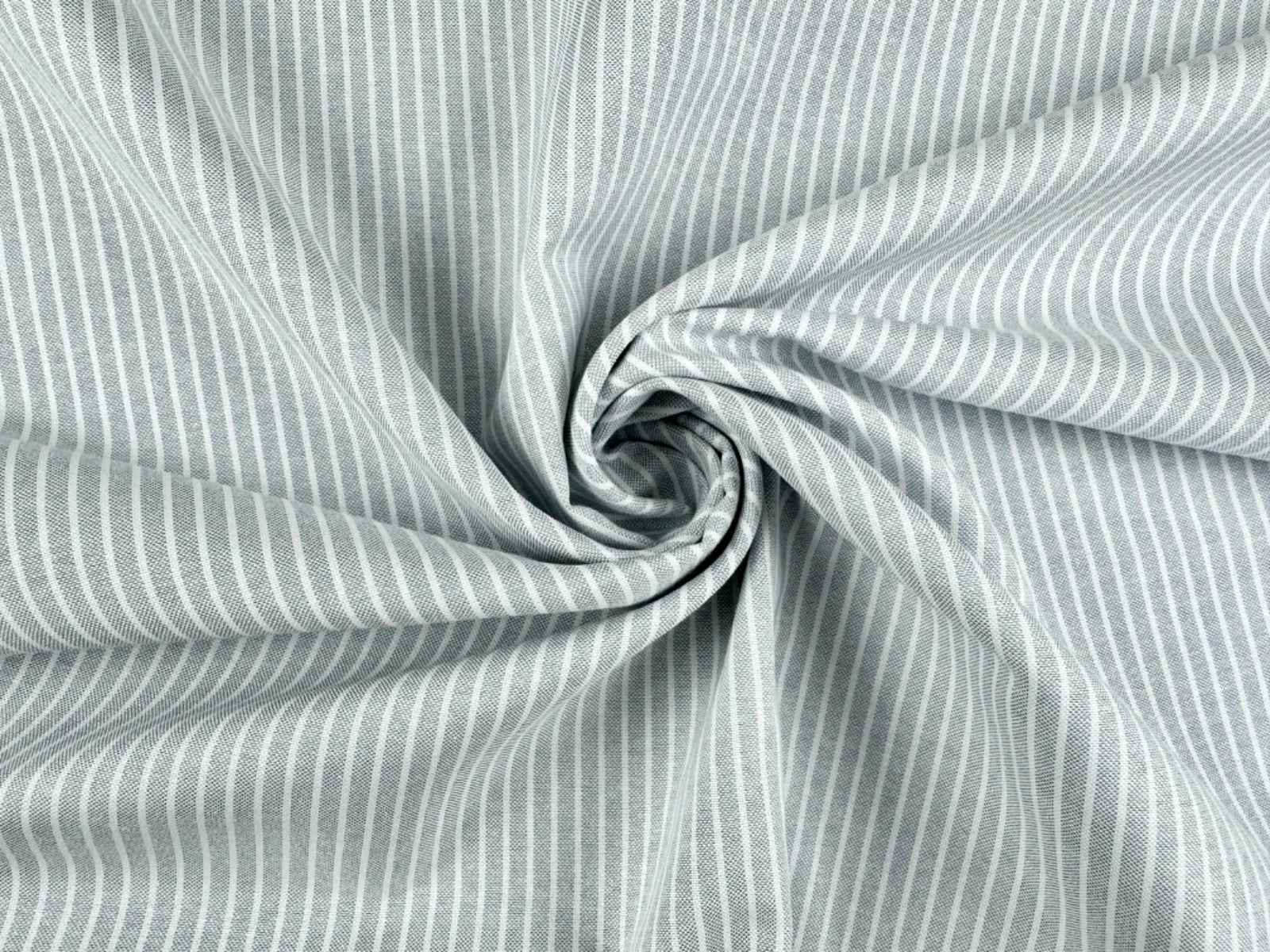 4mm Narrow Linen Stripe Grey C792