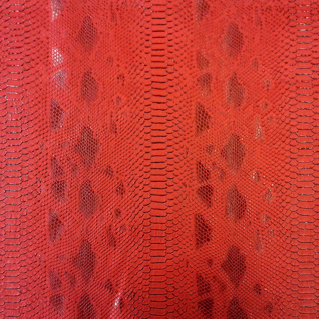 Snakeskin Leatherette Red H46