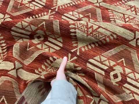 Tex Ex 2687 Inca Ikat  FR Chenille Fire