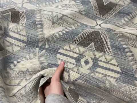Tex Ex 2689 Inca Ikat  FR Chenille Silver