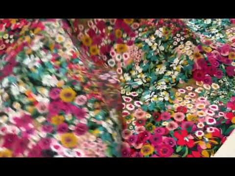 H317 Fuchsia Camomile Clusters Viscose