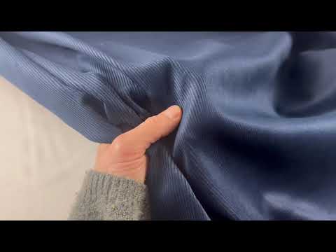 F369 Ex Designer Corduroy 12 Wale French Navy