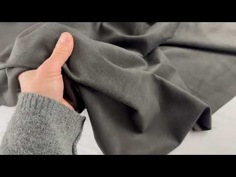 F366 Ex Designer 16 Wale Cord with Slight Stretch Charcoal