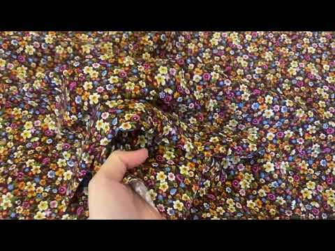 I517 Flower field 21 Wale Cotton Needlecord