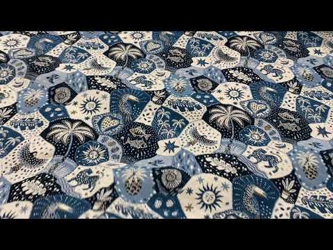 H382 Summer Dreaming Tapestry Indigo