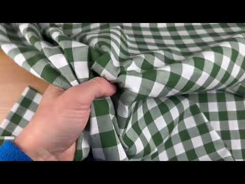 C784 17mm Woven Cotton Gingham Forest