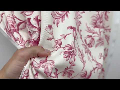 Laura Ashley Ironwork Scroll Cranberry Tex Ex 2897