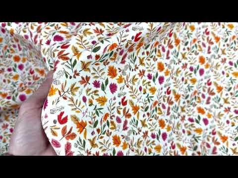 I523 Autumn Leaves Needlecord Ivory