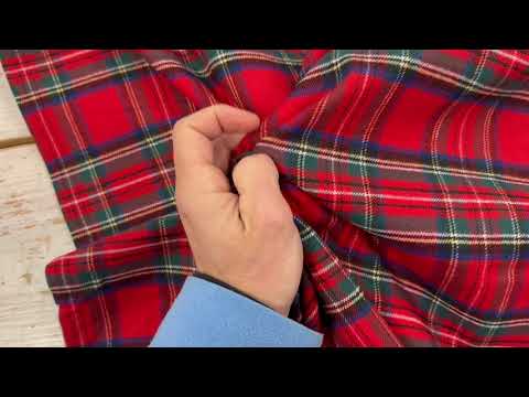 C824 Brushed Cotton Tartan Red
