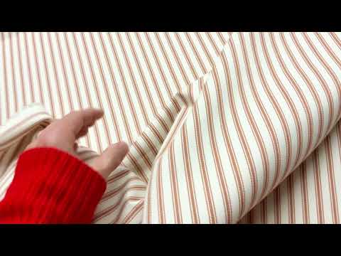 S120 French Woven Ticking Rust