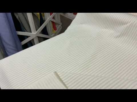 S198 French Woven Ticking Powder Blue