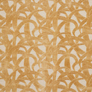 iLiv Azra ochre velvet fabric featuring a contemporary dimensional pattern in rich gold tones, shown as a textured fabric swatch.