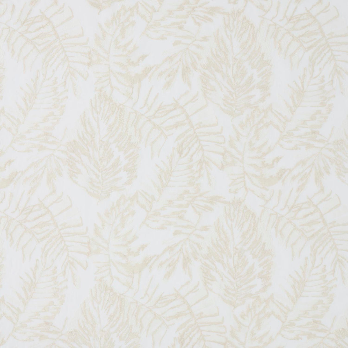 iLiv Calista Voile Ivory fabric featuring a delicate tone on tone embroidered floral design on a soft ivory coloured voile.