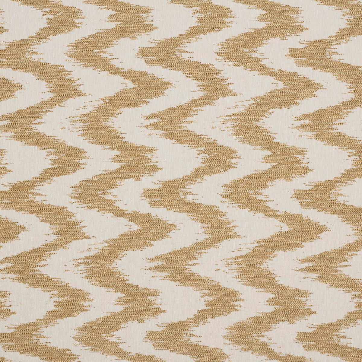 iLiv Ceyara Dune fabric featuring a contemporary woven zig zag pattern in rich gold, with a textured cotton mix finish