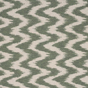 iLiv Ceyara evergreen fabric featuring a contemporary woven zig zag pattern in rich green, with a textured cotton mix finish