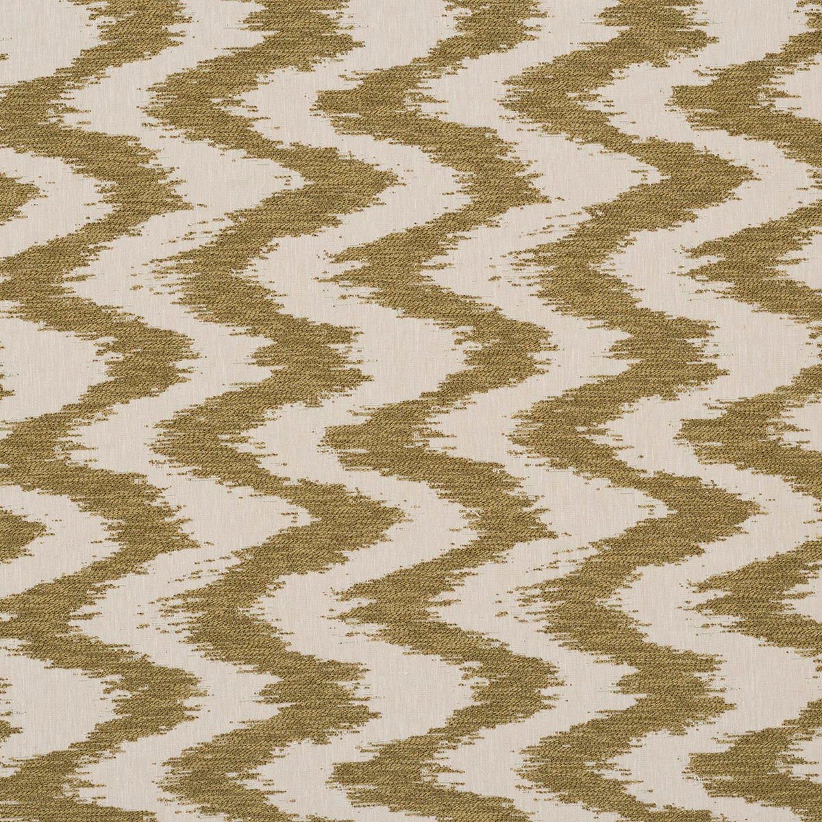 iLiv Ceyara sage fabric featuring a contemporary woven zig zag pattern in rich green, with a textured cotton mix finish