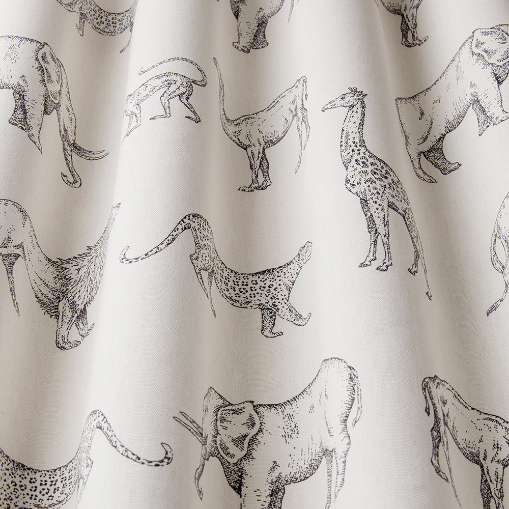 iLiv Prairie Animals Anthracite Fabric Gathered