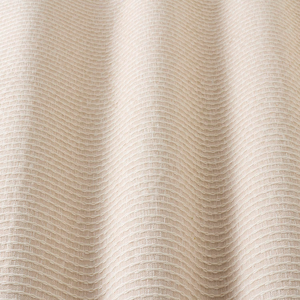iLiv Sundara Stone gathered fabric, a contemporary woven stripe cotton-mix upholstery and soft furnishing fabric in rich ochre tones from the Zafira collection.