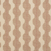 iLiv Zena burgundy fabric featuring a contemporary woven stripe pattern in neutral tones, with a textured cotton mix finish.