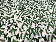 B377 Viscose Satin Painted Aztec Green