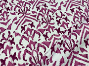 B376 Viscose Satin Painted Aztec Pink
