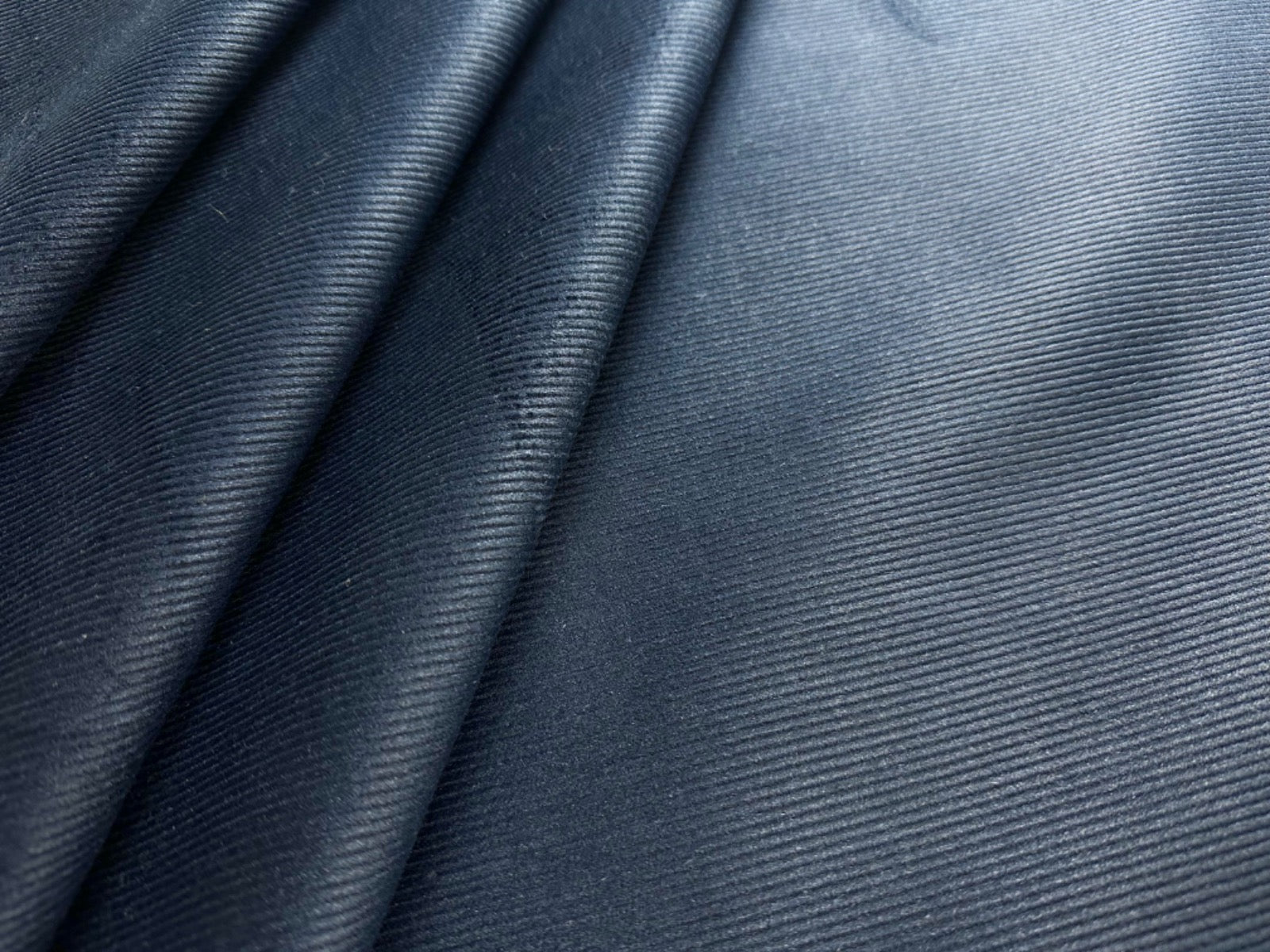 F369 Ex Designer Corduroy 12 Wale French Navy