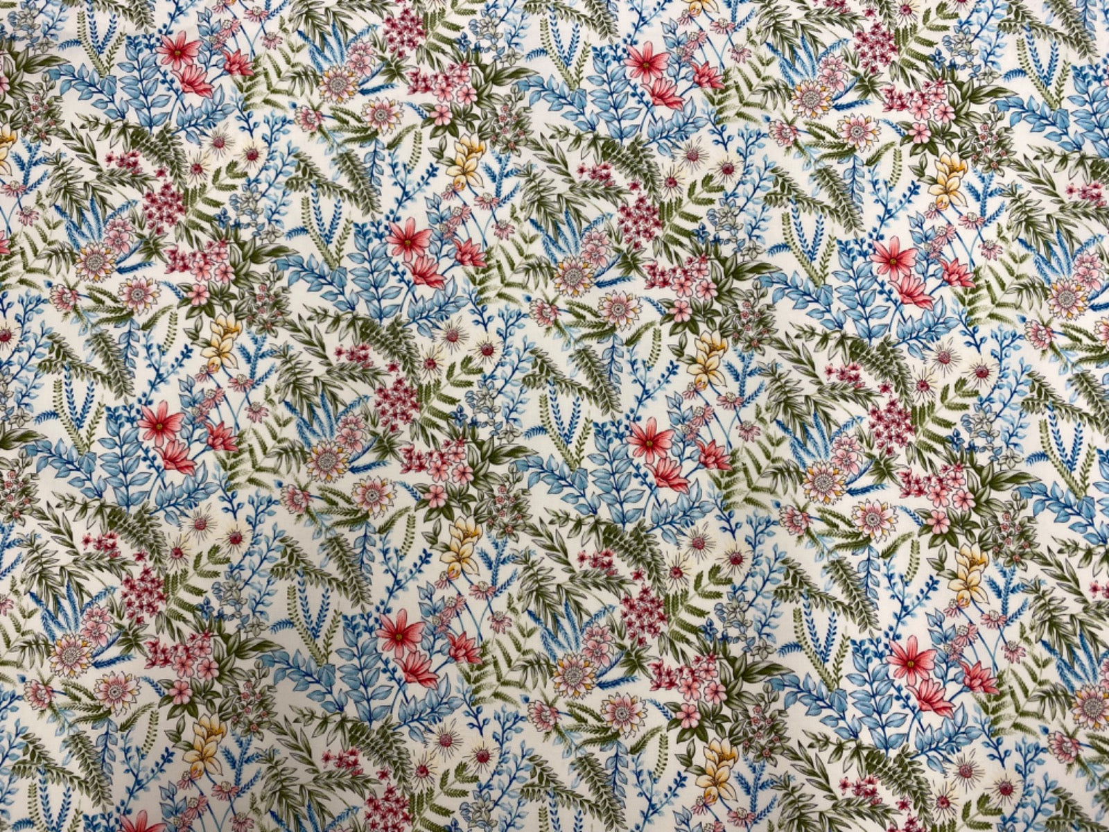 Flower Field Cotton Poplin Ivory Multi C772