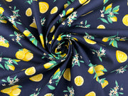 C780 Summer Lemon Cotton Poplin Navy