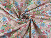 C781 Flowerland Cotton Poplin Peach