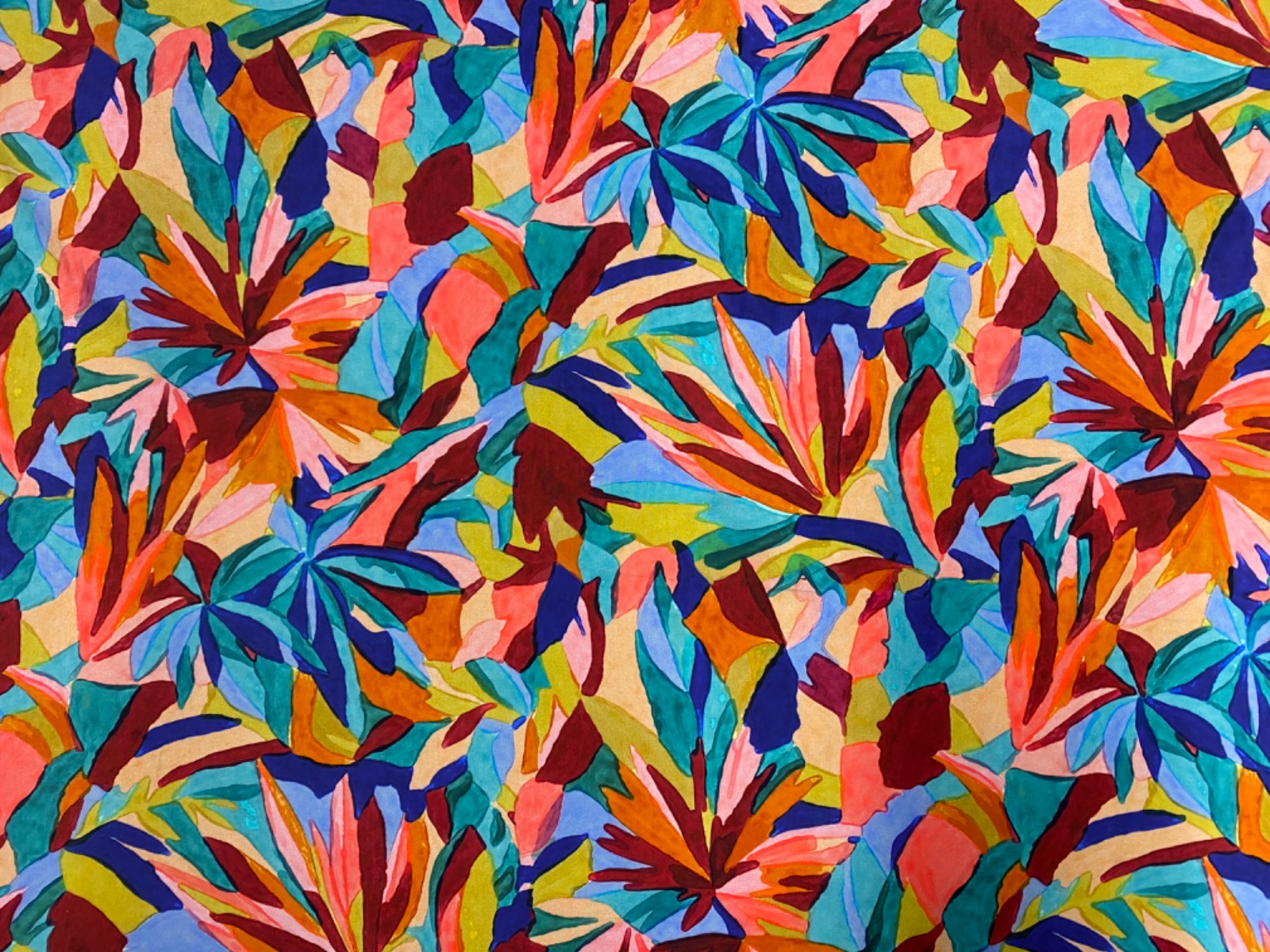 H386 Multi Leaves Rainbow