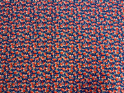 H384 Rouge Flowers Viscose Petrol