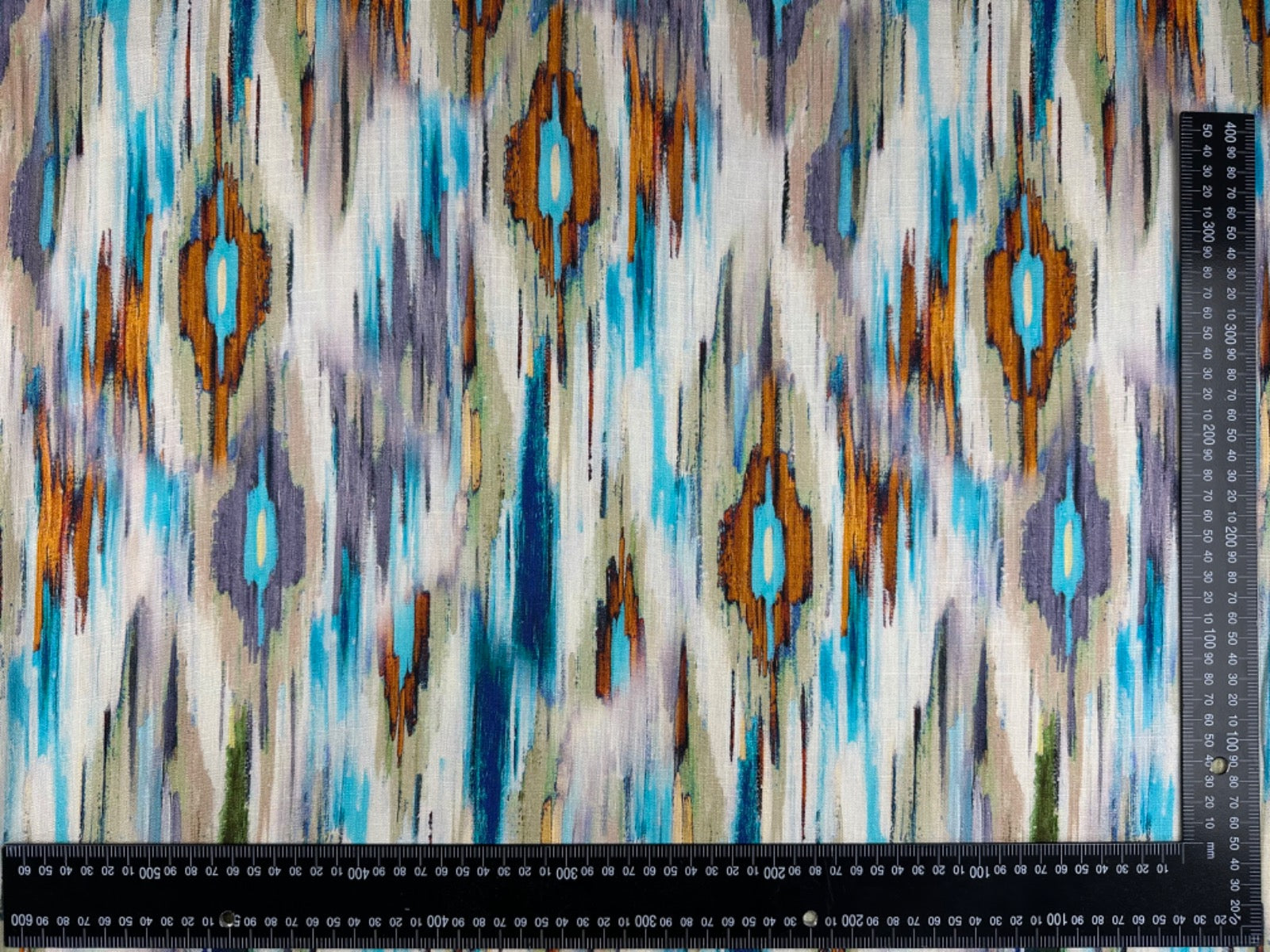 Waterfall Linen Viscose Blue Multi C793