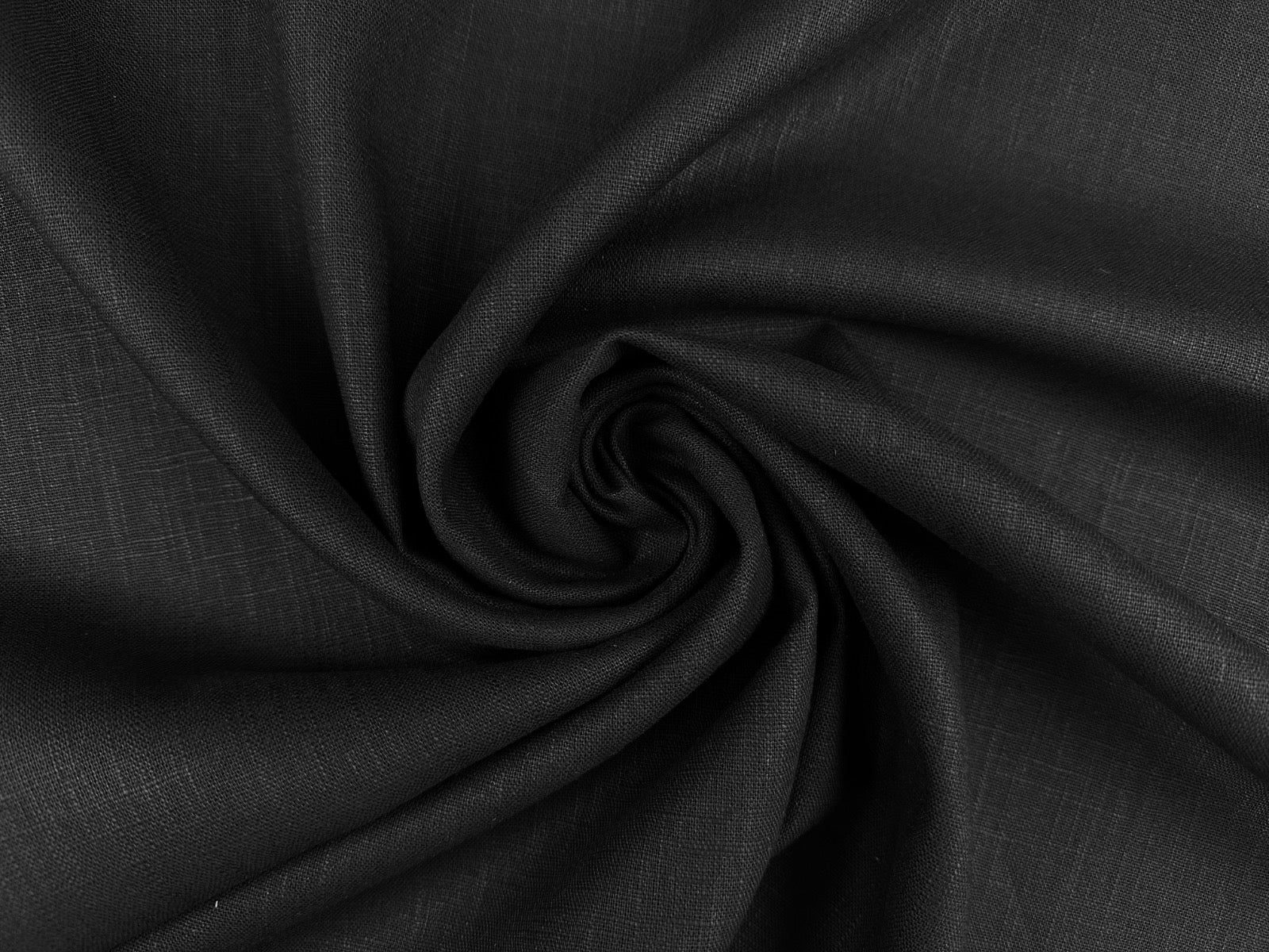 Natural Ramie Linen Look Black C810