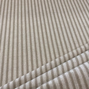 S282 Taupe Rustic Country Ticking Stripe 