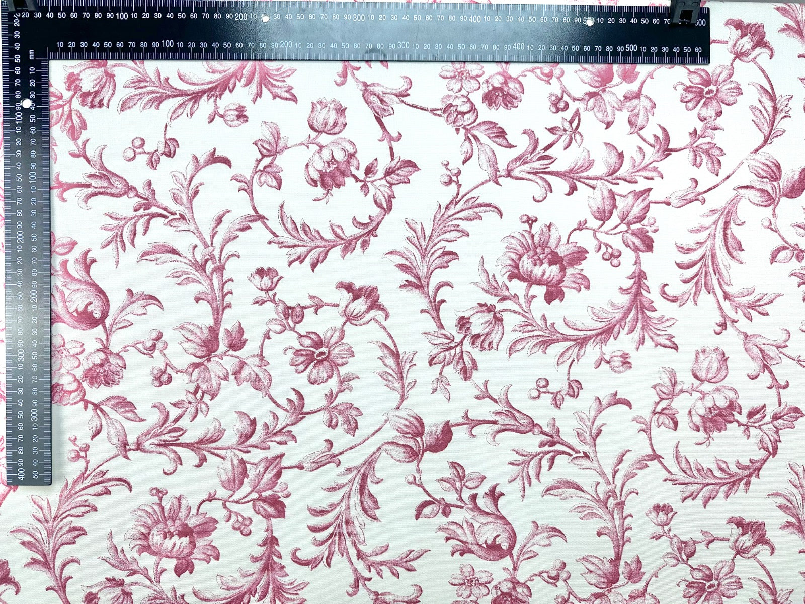 Laura Ashley Ironwork Scroll Cranberry Tex Ex 2897