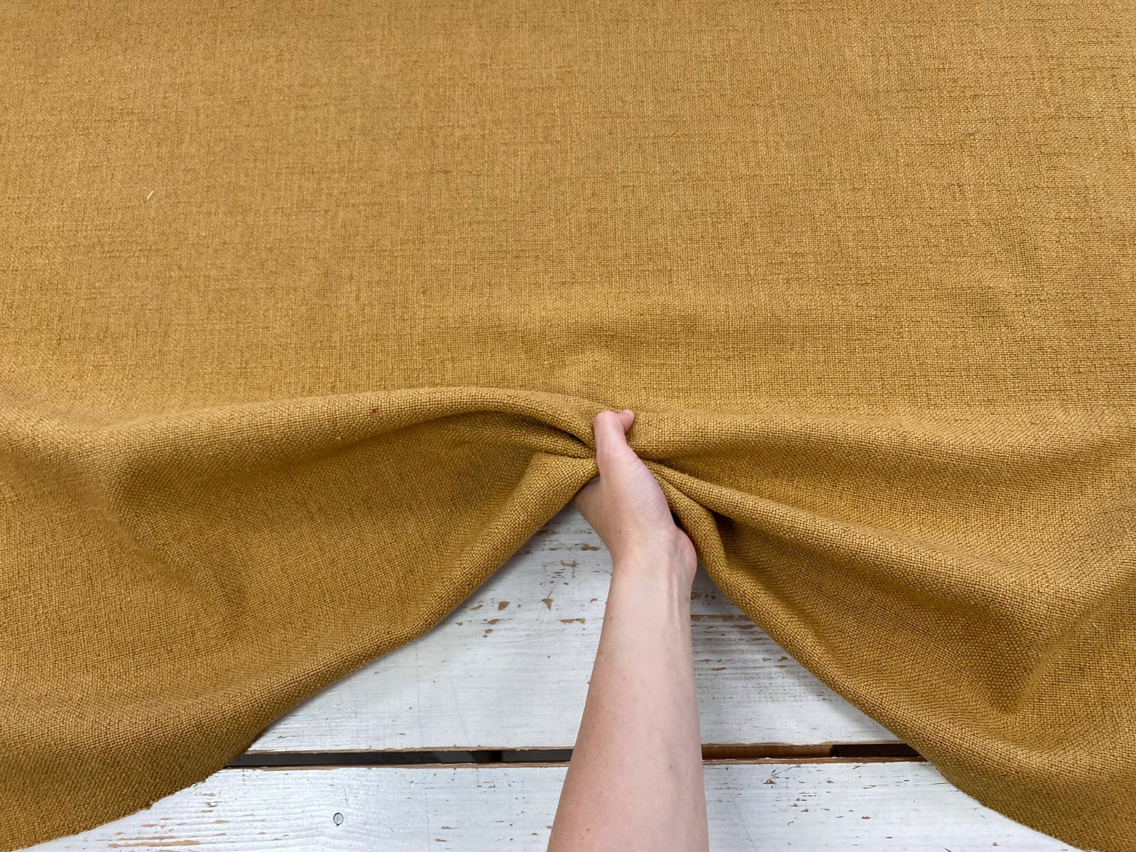 H349 Normandy Chunky Weave Mustard