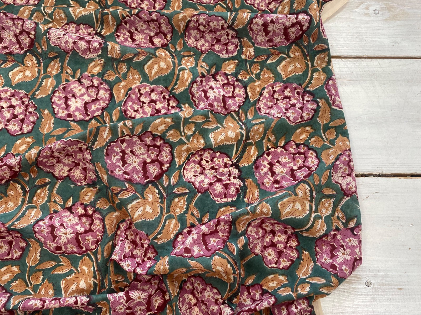 Pink City Hydrangea block print Tex ex 2910